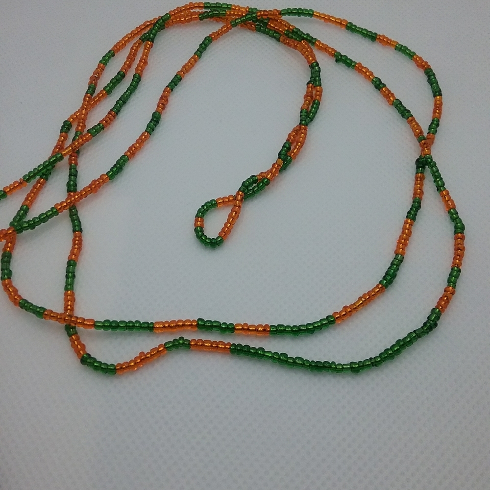 Orange/Green Waist Beads Chain